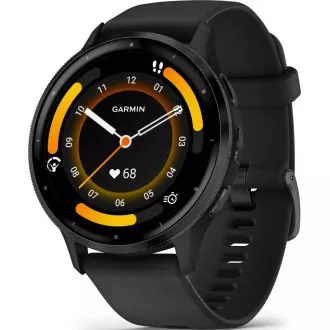 Garmin Venu® 3, Slate/Crna, Silikonska narukvica Garmin Venu® 3, Slate/Crna, Silikonska narukvica