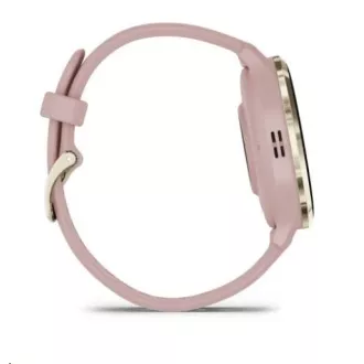 Garmin Venu® 3S, okvir od mekog zlata od nehrđajućeg čelika, kućište Dust Rose, silikonski remen Garmin Venu® 3S, okvir od mekog zlata od nehrđajućeg čelika, kućište Dust Rose, silikonski remen