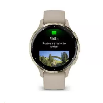 Garmin Venu® 3S, okvir od nehrđajućeg čelika Soft Gold, kućište French Grey, silikonski remen Garmin Venu® 3S, okvir od nehrđajućeg čelika Soft Gold, kućište French Grey, silikonski remen