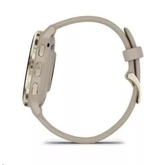 Garmin Venu® 3S, okvir od nehrđajućeg čelika Soft Gold, kućište French Grey, silikonski remen Garmin Venu® 3S, okvir od nehrđajućeg čelika Soft Gold, kućište French Grey, silikonski remen