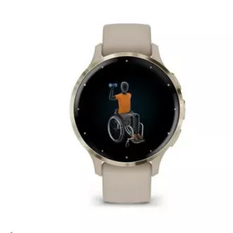 Garmin Venu® 3S, okvir od nehrđajućeg čelika Soft Gold, kućište French Grey, silikonski remen Garmin Venu® 3S, okvir od nehrđajućeg čelika Soft Gold, kućište French Grey, silikonski remen