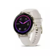 Garmin Venu® 3S, okvir od nehrđajućeg čelika od mekog zlata, kućište boje bjelokosti, silikonski remen