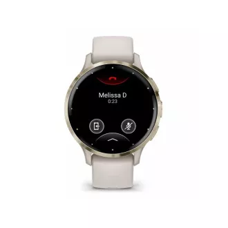 Garmin Venu® 3S, okvir od nehrđajućeg čelika od mekog zlata, kućište boje bjelokosti, silikonski remen Garmin Venu® 3S, okvir od nehrđajućeg čelika od mekog zlata, kućište boje bjelokosti, silikonski remen