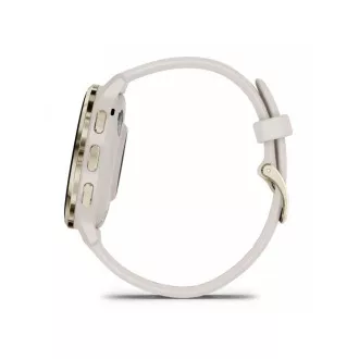 Garmin Venu® 3S, okvir od nehrđajućeg čelika od mekog zlata, kućište boje bjelokosti, silikonski remen Garmin Venu® 3S, okvir od nehrđajućeg čelika od mekog zlata, kućište boje bjelokosti, silikonski remen