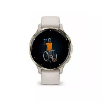 Garmin Venu® 3S, okvir od nehrđajućeg čelika od mekog zlata, kućište boje bjelokosti, silikonski remen Garmin Venu® 3S, okvir od nehrđajućeg čelika od mekog zlata, kućište boje bjelokosti, silikonski remen
