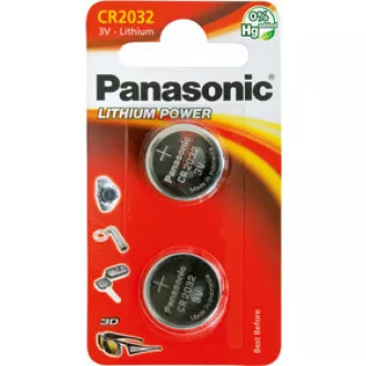 PANASONIC litijska baterija (gumb) CR-2032EL / 2B 3V (blister 2kom)