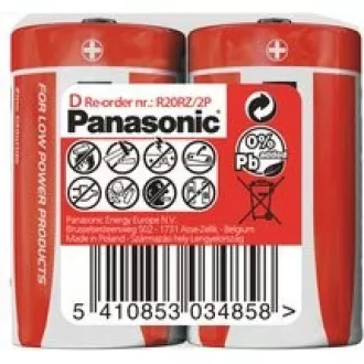PANASONIC cink ugljične baterije crveni cink R20RZ / 2P D 1.5V (skupljaju se 2kom)