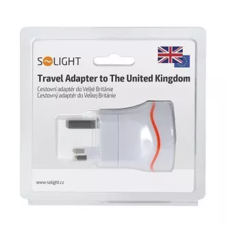 Putni adapter Solight za upotrebu u UK, tip G