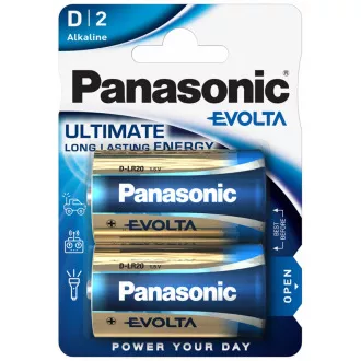 PANASONIC alkalne baterije EVOLTA Platinum LR20EGE / 2BP D 1.5V (blister 2kom)
