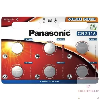 PANASONIC litijska baterija (gumb) CR-2016EL / 6BP 3V (blister 6kom) PANASONIC litijska baterija (gumb) CR-2016EL / 6BP 3V (blister 6kom)