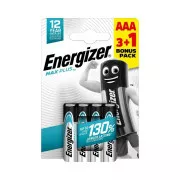 Energizer LR03/4 Max Plus AAA 3+1 gratis
