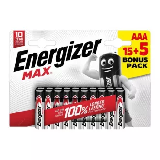 Energizer LR03/20 Max AAA 15+5 gratis