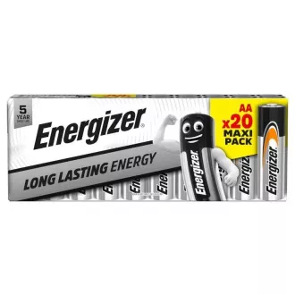 Energizer LR6/20 Everyday AA obiteljske baterije, pakiranje od 20 alkalnih baterija Energizer LR6/20 Everyday AA obiteljske baterije, pakiranje od 20 alkalnih baterija