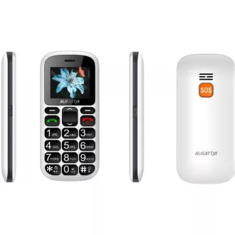 Aligator A321 Senior Dual SIM, bijeli + postolje za punjenje Aligator A321 Senior Dual SIM, bijeli + postolje za punjenje