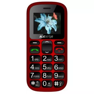 Aligator A321 Senior Dual SIM, crveno-crni + postolje za punjenje