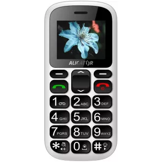 Aligator A321 Senior Dual SIM, crveno-crni + postolje za punjenje