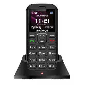 Aligator A720 4G Senior, crni + stalak za punjenje