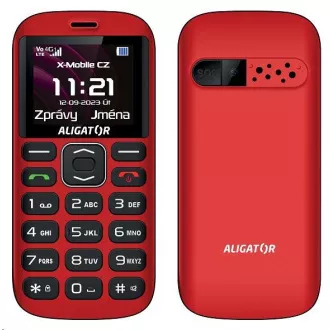 Aligator A720 4G Senior, crveno-crni + stalak za punjenje Aligator A720 4G Senior, crveno-crni + stalak za punjenje