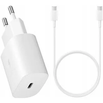 Samsung putni punjač EP-TA800NWE, Quickcharge 25W, USB-C, bijeli Samsung putni punjač EP-TA800NWE, Quickcharge 25W, USB-C, bijeli