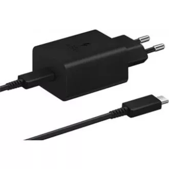 Samsung putni punjač EP-T4510XBE, brzo punjenje 45W, USB-C + USB-C podatkovni kabel, crni
