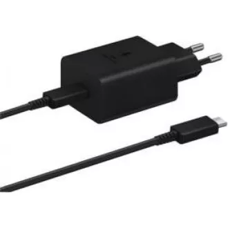 Samsung putni punjač EP-T4510XBE, brzo punjenje 45W, USB-C + USB-C podatkovni kabel, crni