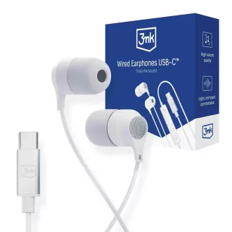 3mk slušalice - žičane slušalice USB-C, bijele 3mk slušalice - žičane slušalice USB-C, bijele