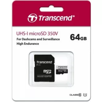 TRANSCEND MicroSDXC kartica 64GB 350V, visoka izdržljivost