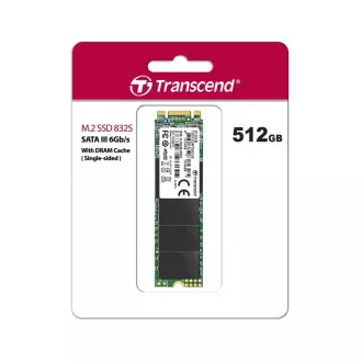 TRANSCEND SSD MTS832S, jednostrani, 512 GB, M.2 2280, SATA B+M ključ, TLC