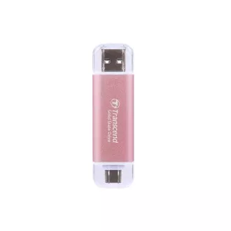TRANSCEND vanjski SSD ESD310P 2TB, vanjski SSD, USB 10Gbps, tip C/A, roza