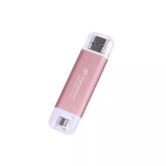 TRANSCEND vanjski SSD ESD310P 2TB, vanjski SSD, USB 10Gbps, tip C/A, roza