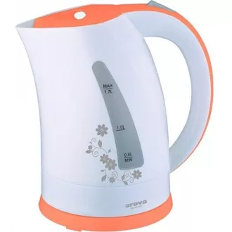 Orava VK-3417 P električno kuhalo za vodu, 2000 W, 1,7 l, automatsko isključivanje, bijelo/narančasto