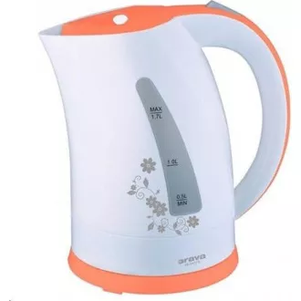 Orava VK-3417 P električno kuhalo za vodu, 2000 W, 1,7 l, automatsko isključivanje, bijelo/narančasto