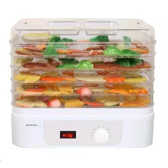 Orava SU-102 sušara za voće i povrće, 230 W, 5 rešetki, 55 dB, kontrola temperature, bijela