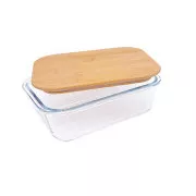Steuber Staklena posuda s poklopcem od bambusa 370 ml