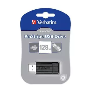 VERBATIM USB Flash Disk Store 'n' Go PinStripe 128 GB - crna