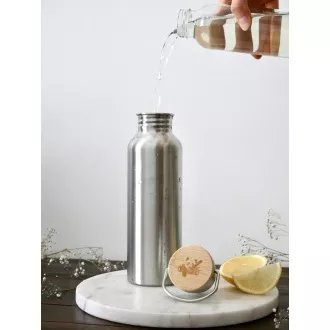 Pandoo Boca za vodu od nehrđajućeg čelika s poklopcem od bambusa 750 ml Pandoo Boca za vodu od nehrđajućeg čelika s poklopcem od bambusa 750 ml