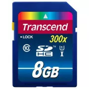 TRANSCEND SDHC kartica 8GB Premium, klasa 10 UHS-I, 300X