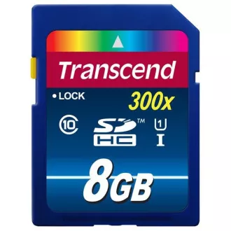 TRANSCEND SDHC kartica 8GB Premium, klasa 10 UHS-I, 300X TRANSCEND SDHC kartica 8GB Premium, klasa 10 UHS-I, 300X