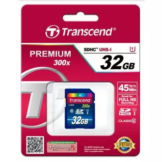 TRANSCEND SDHC kartica 32GB Premium, klasa 10 UHS-I, 300X TRANSCEND SDHC kartica 32GB Premium, klasa 10 UHS-I, 300X