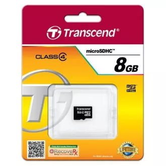TRANSCEND MicroSDHC kartica 8GB Class 4, bez adaptera