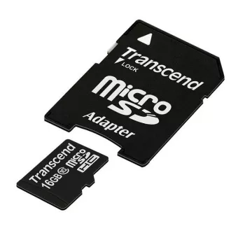 TRANSCEND MicroSDHC kartica 16GB Class 10+ adapter