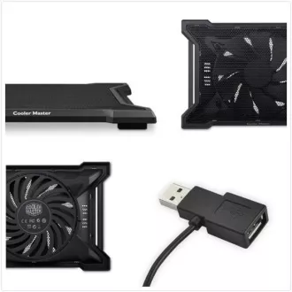 Cooler Master stalak za hlađenje X Slim II za laptop do 15,6", 20cm, crni Cooler Master stalak za hlađenje X Slim II za laptop do 15,6", 20cm, crni