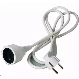 PREMIUMCORD Produžni kabel 230V 2m, 1 utičnica (M/Ž) bijeli