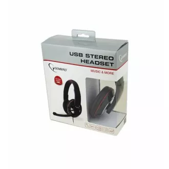GEMBIRD slušalice s mikrofonom MHS-U-001 Gaming, crne, USB