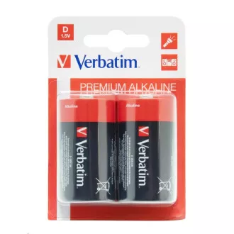 VERBATIM Alkalne baterije D, 2 PAK / LR20
