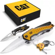 Caterpillar višenamjenski poklon set, 2 noža i privjesak za ključeve CT240125