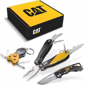 Caterpillar višenamjenski poklon set, nož, kliješta i privjesak za ključeve CT240192 Caterpillar višenamjenski poklon set, nož, kliješta i privjesak za ključeve CT240192