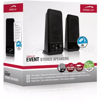 SPEED LINK zvučnici SL-8004-BK EVENT Stereo zvučnici, crni