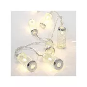 Eurolamp LED svjetlosni lanac s metalnim cilindrom, boja toplo bijela, 10 kom LED, 1 kom