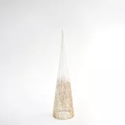 Eurolamp Dekoracija stošca drvca, bijeli glitter, 20 x 80 cm, 1 kom